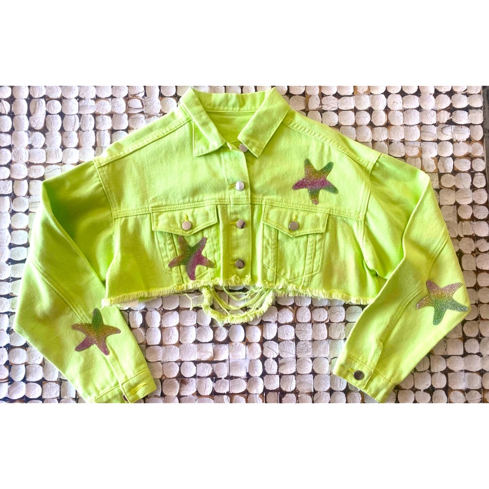 Neon Green Jean Jacket